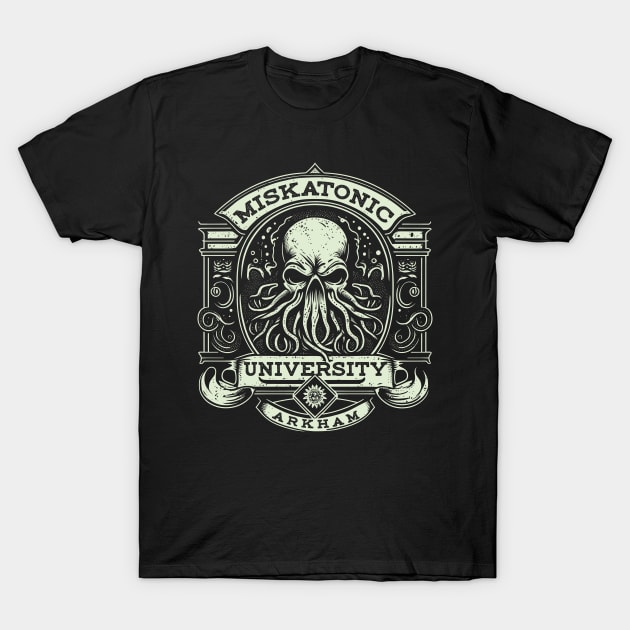 Cthulhu Miskatonic University T-Shirt by Tshirt Samurai